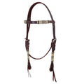 920460 Oxbow Rawhide Braided Chocolate Browband Headstall
