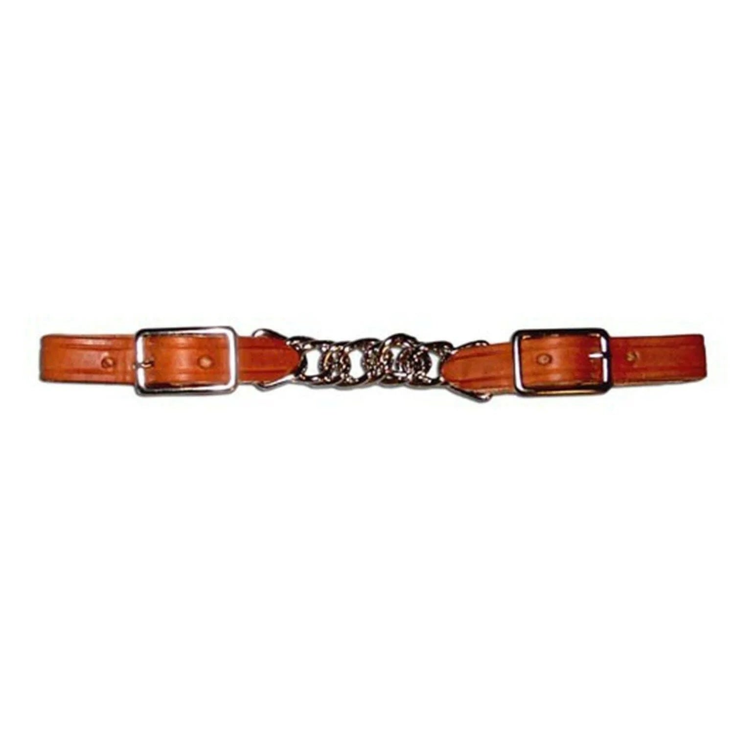 BERLIN CUSTOM LEATHER HARNESS LEATHER TWISTED CHAIN CURB STRAP H415B