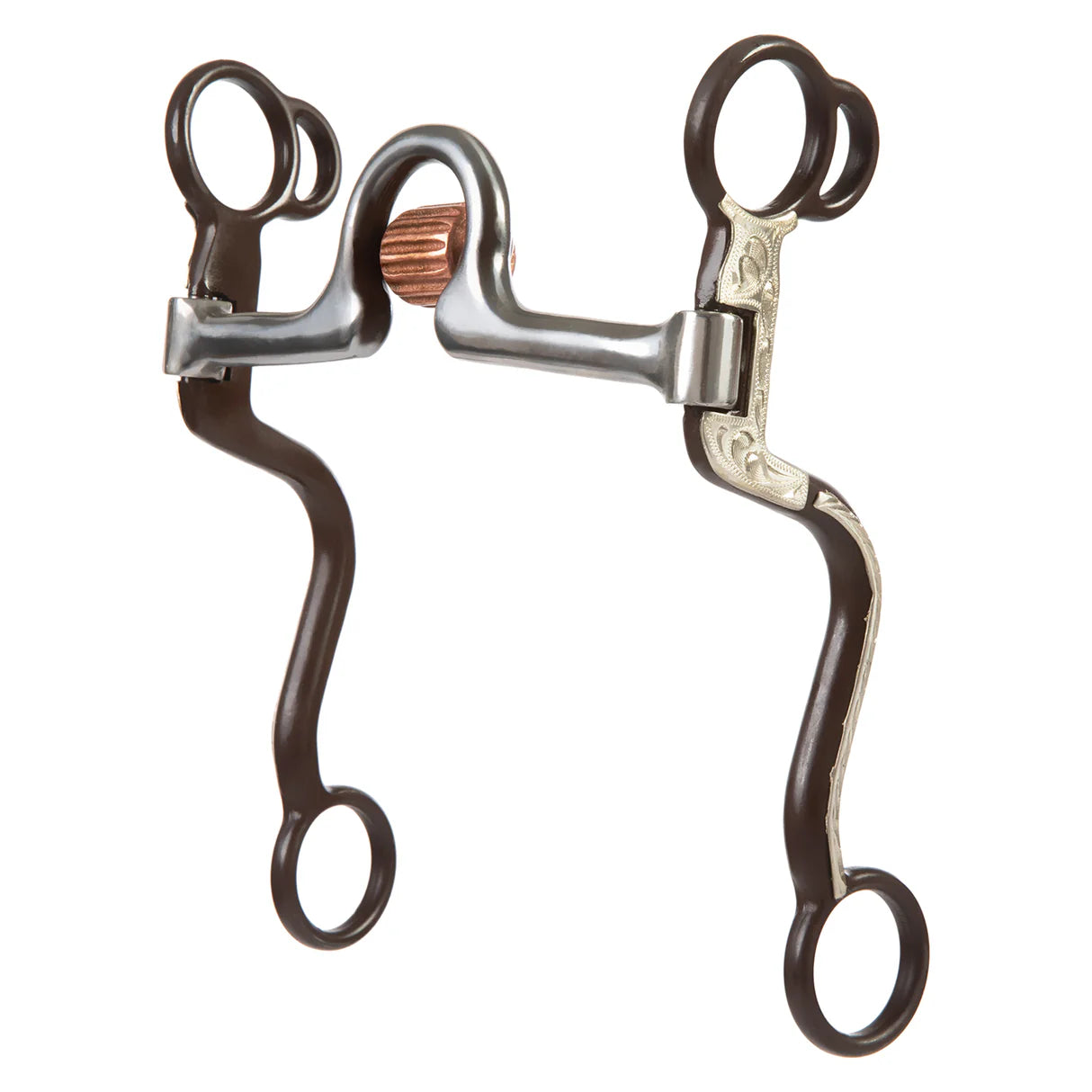 Professional All Purpose Bit, 5" Sweet Iron Ported Mouth with Copper Cricket 25-1703