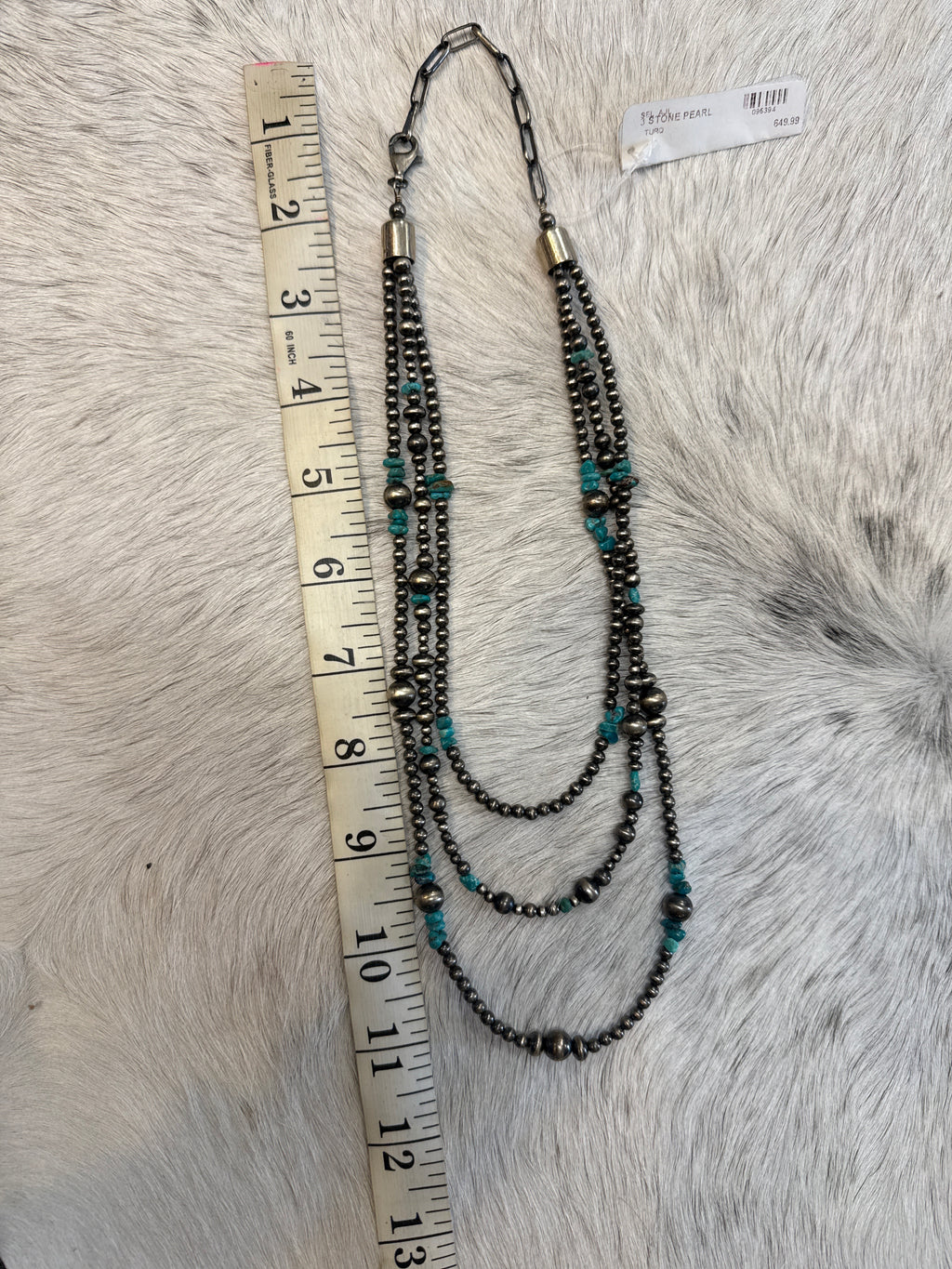 3 turquoise & pearl set 095394