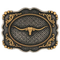 A1003P Framed Longhorn Attitude Buckle