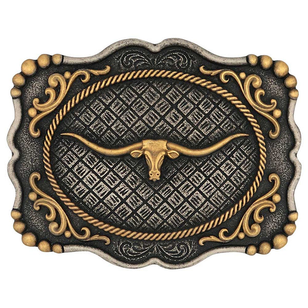 A1003P Framed Longhorn Attitude Buckle