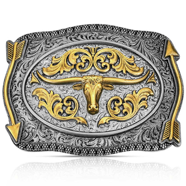 Pointing West Longhorn Buckle A1099P