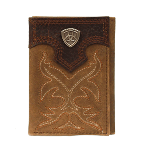 ARIAT TRIFOLD WALLET BROWN A3511044