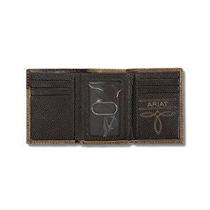 ARIAT TRIFOLD WALLET BROWN A3511044