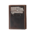 Ariat Distressed American Flag Trifold Wallet A3553934