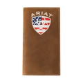 Ariat American Flag Logo Aged Bark Rodeo Wallet A35547217