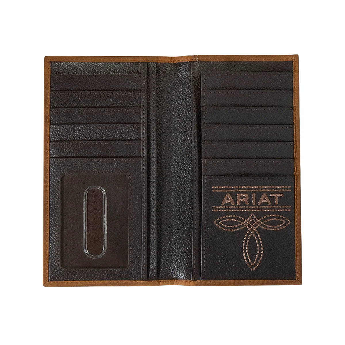 Ariat American Flag Logo Aged Bark Rodeo Wallet A35547217