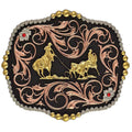 A392T Tri-Color Team Ropers Traditional Attitude Buckle