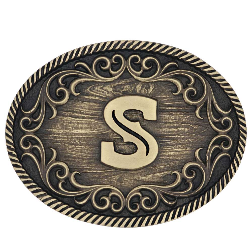 Montana Attitude INITIAL Belt Buckle A915