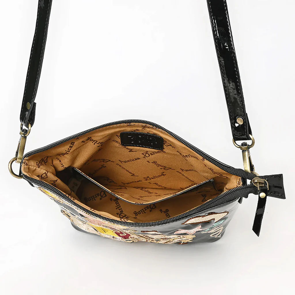 American Darling Black Retro Bronc Crossbody ADBGA785