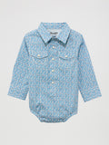 WRANGLER BABY BOY BODYSUIT BLUE PRINT - KIDS BOYS SHIRT - 112374303