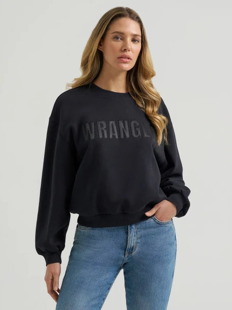 WRANGLER BLACK OVERSIZED FIT SWEATSHIRT 112384028