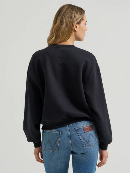 WRANGLER BLACK OVERSIZED FIT SWEATSHIRT 112384028