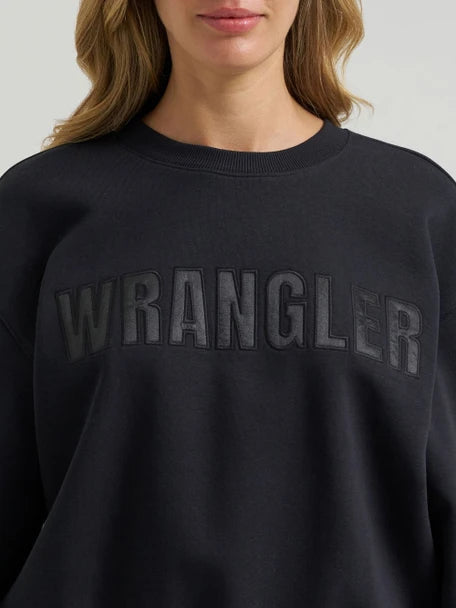 WRANGLER BLACK OVERSIZED FIT SWEATSHIRT 112384028
