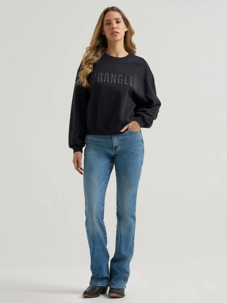 WRANGLER BLACK OVERSIZED FIT SWEATSHIRT 112384028