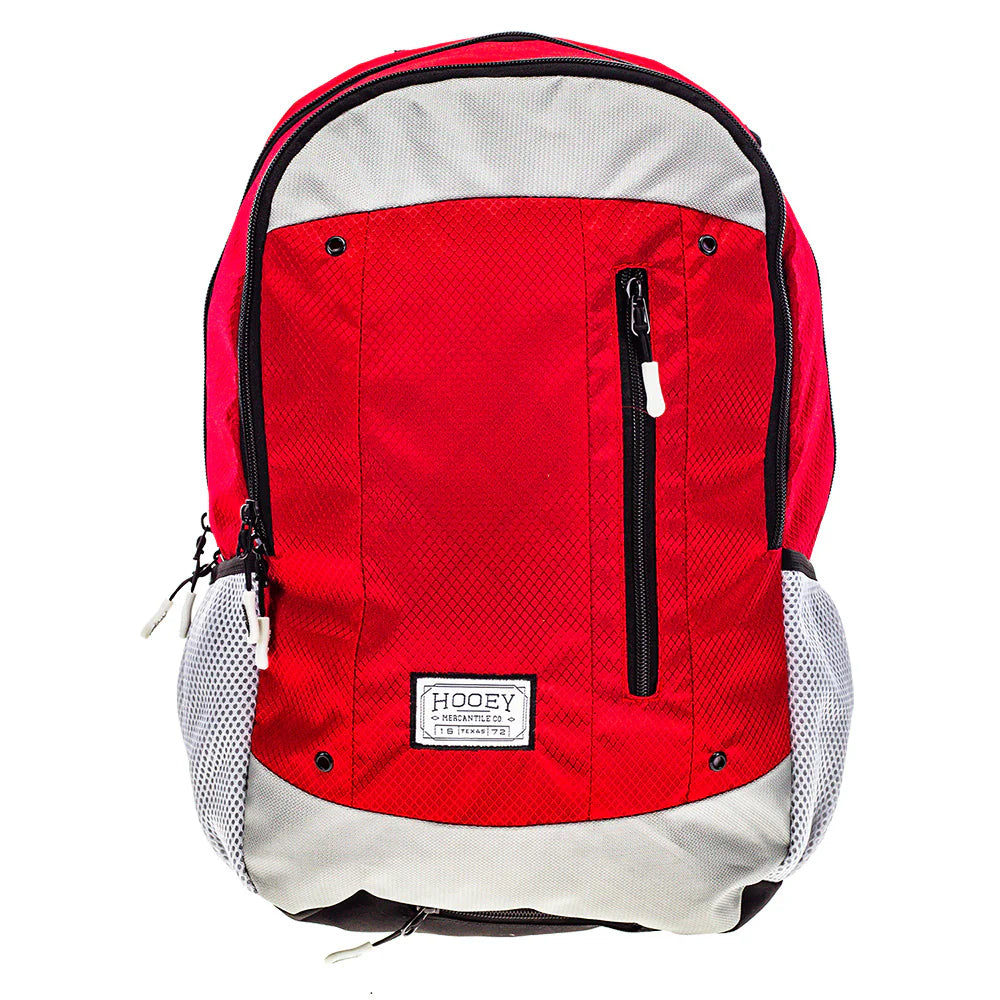 "ROCKSTAR" HOOEY BACKPACK RED & GREY BP072RDGY