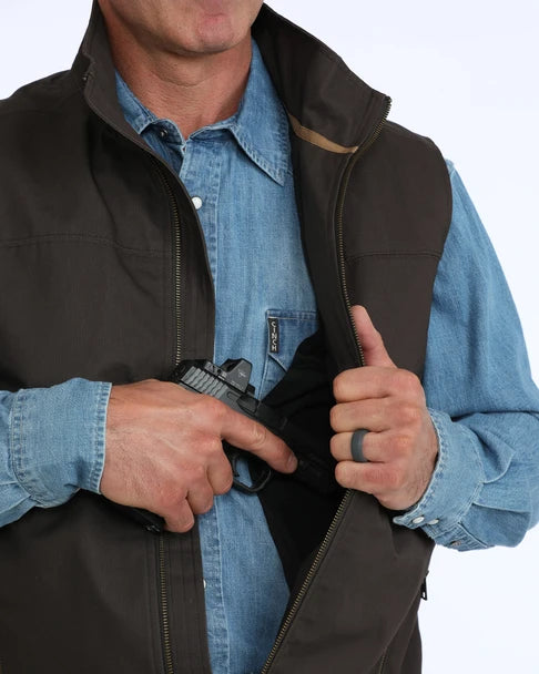 CINCH BROWN CONCEAL CARRY  MENS VEST MWV1942001