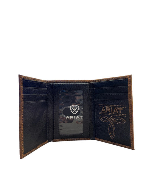 ARIAT BULL HIDE TRIFOLD EMBROIDERED A3556102