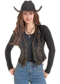 Microsuede Embroidered Vest BW98T09983