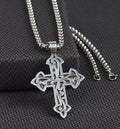 Men’s Silver Cross Necklace D47009