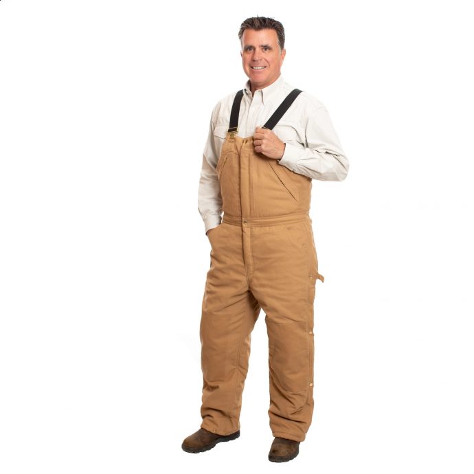Canvas Bib Overalls with Quilted Lining BC