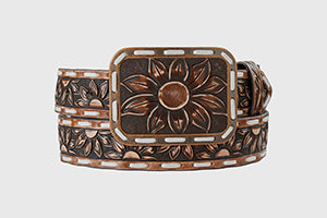 ANGEL RANCH FLORAL EMBOSSED BROWN -d140012102
