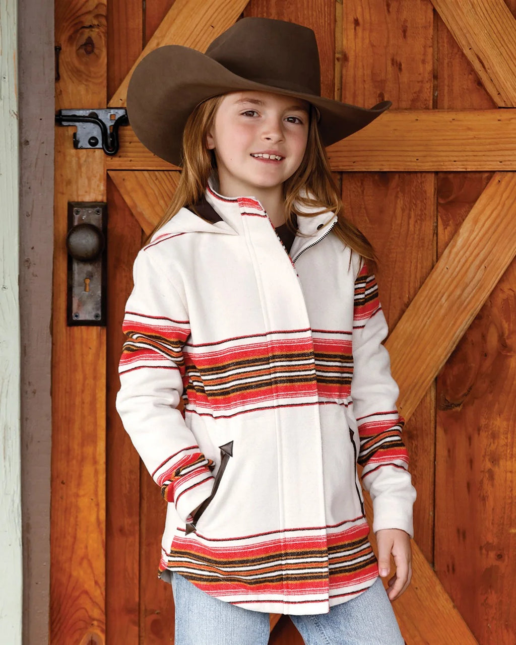 CRUEL CWJ8017001 Girls 3/4 Length Coat Cream