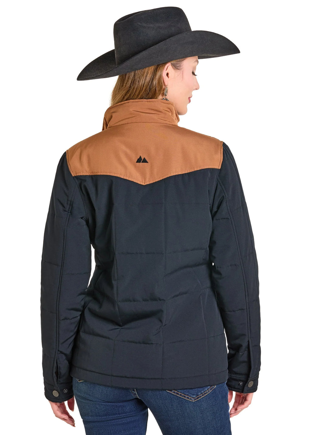 PANHANDLE WOMEN'S BLACK TWO TONE PUFFER JACKET DW92C06851