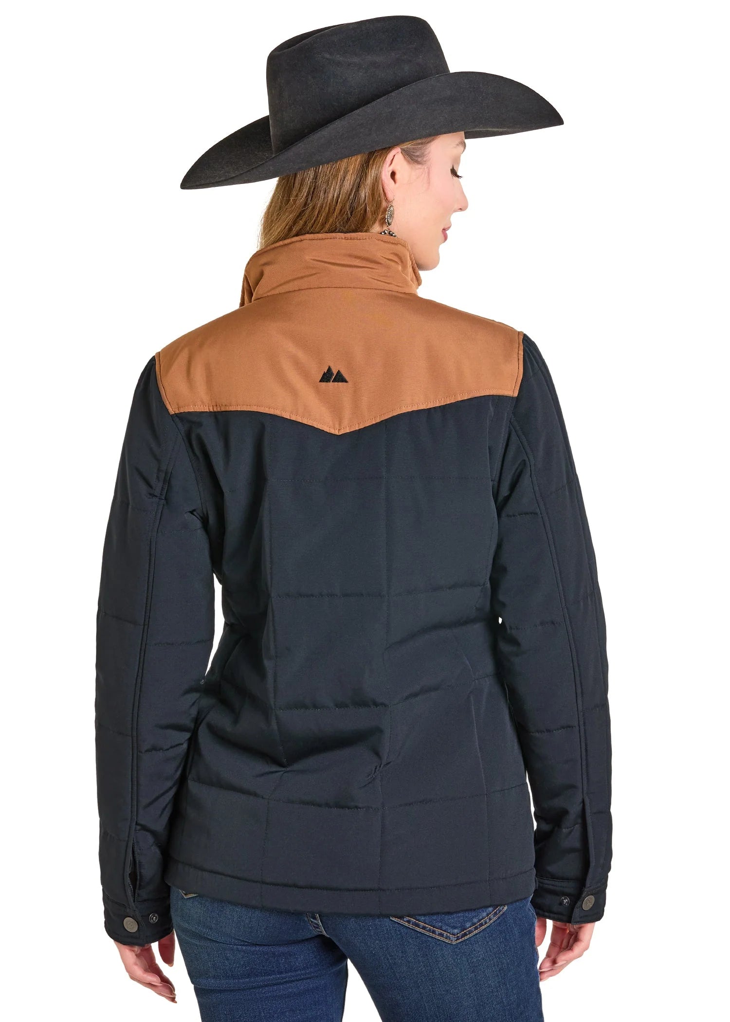 PANHANDLE WOMEN'S BLACK TWO TONE PUFFER JACKET DW92C06851