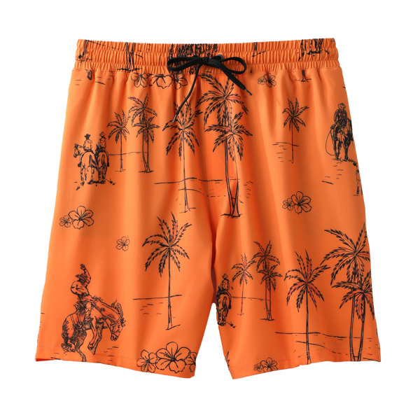 Men's Cowboy Palm Trees Swim Short MB58135012