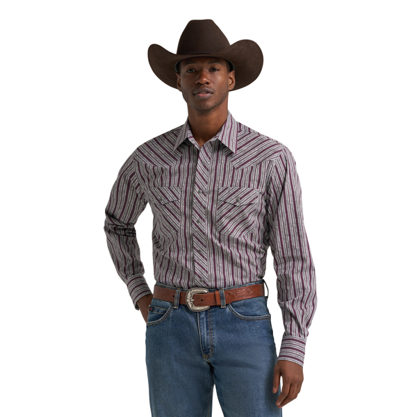 Men's 20X Competition Advanced Comfort Long Sleeve Classic Fit Stripe Shirt 112384659