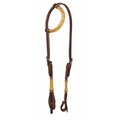 Buffalo Leather of the Rockies - One Ear Headstall with Rawhide 2452