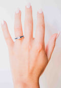 Kelly Herd Blue Spinel Engagement Ring - Sterling Silver EDR7578