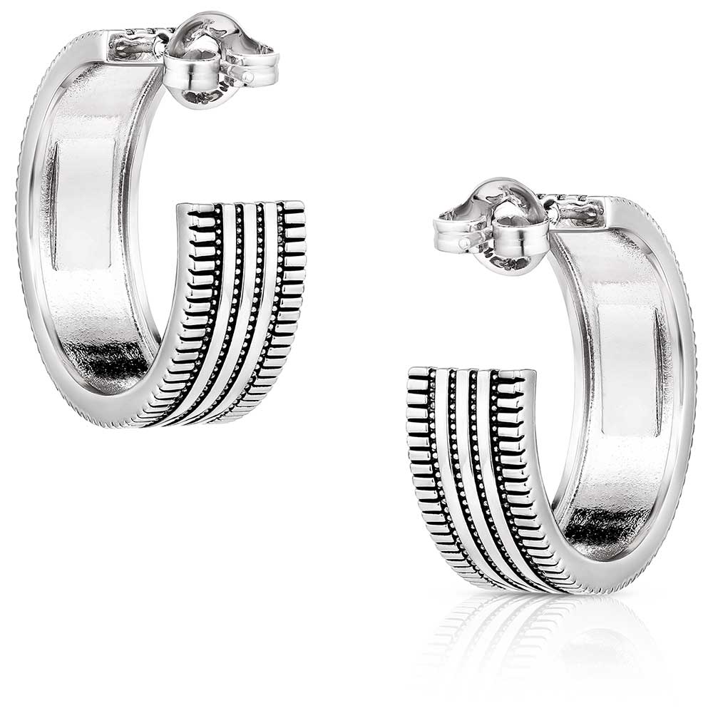 ER6111 Turquoise Sky Hoop Earrings
