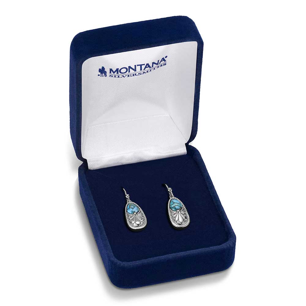 ER6400 Pointed Path Turquoise Earrings