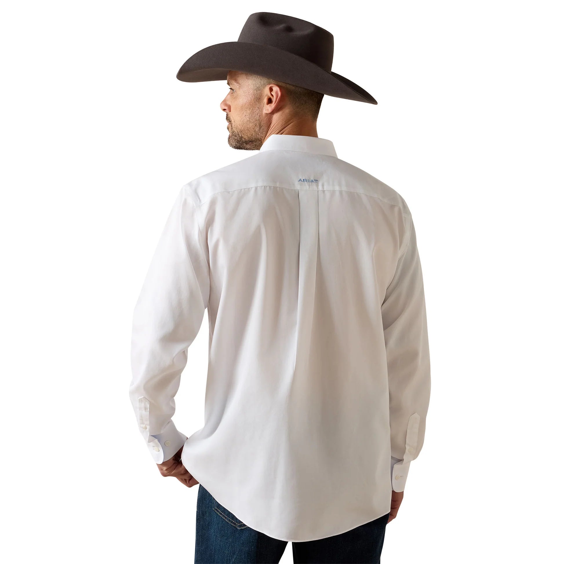 ARIAT MEN'S WHITE BUTTON DOWN SHIRT 10020331