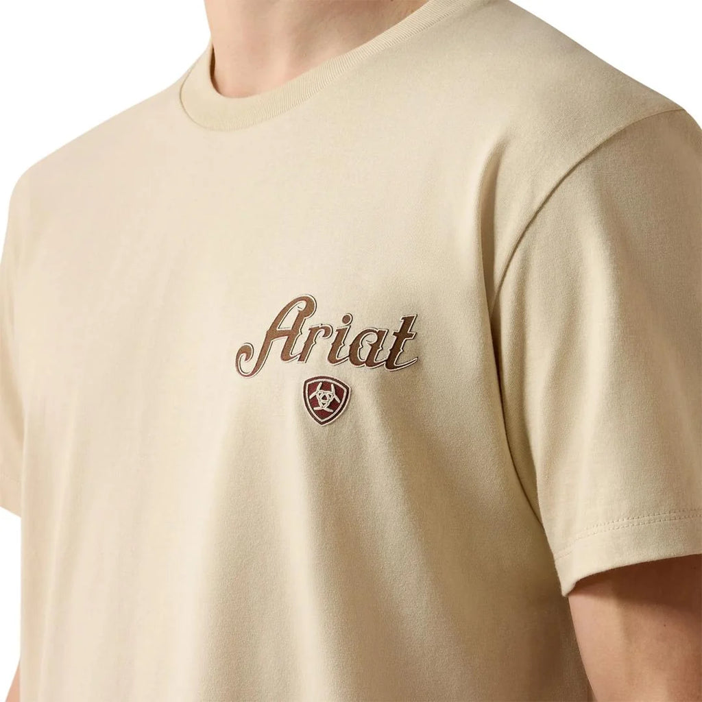 Ariat Men's Cowboy Claus Natural T-Shirt 10080588