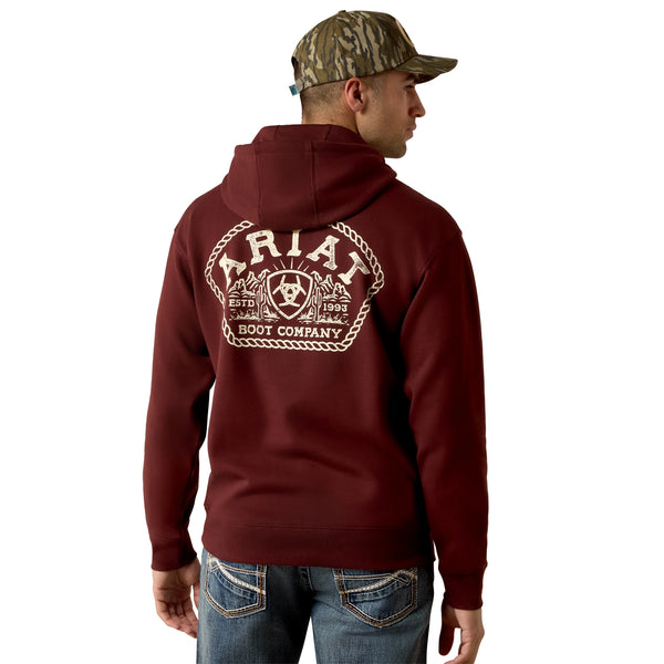 Ariat Men's Roped Out Desert Badge Bitter Chocolate Hoodie 10080695