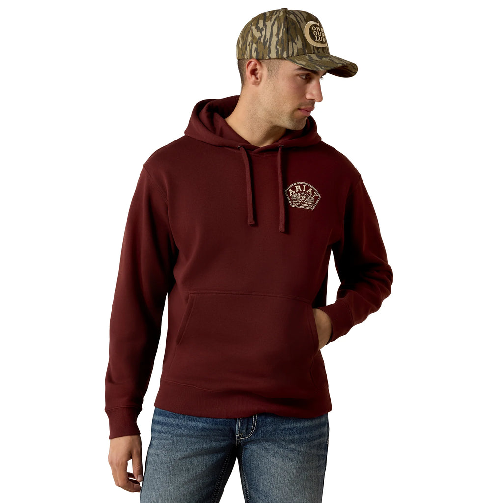 Ariat Men's Roped Out Desert Badge Bitter Chocolate Hoodie 10080695