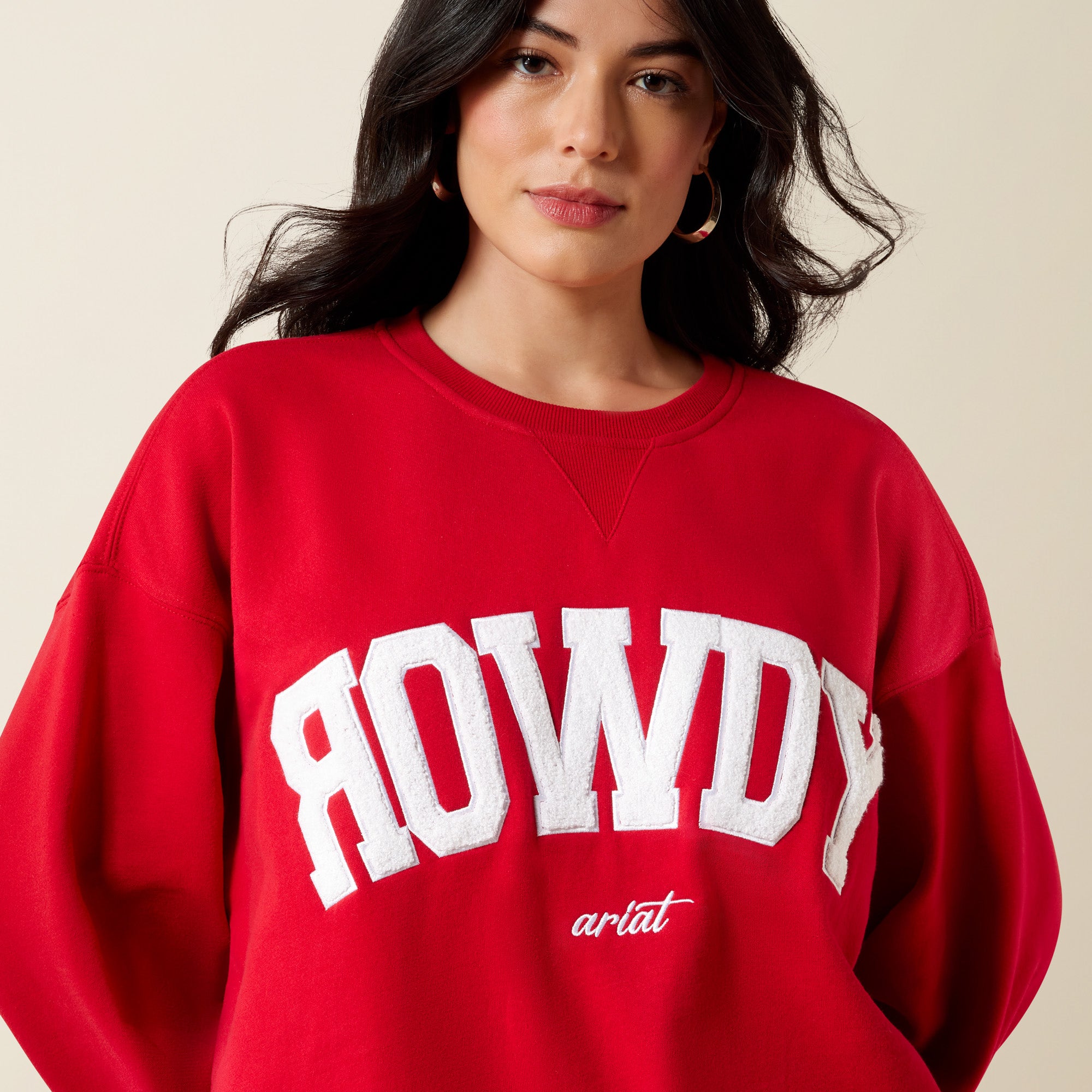 ARIAT RED HOWDY CREWNECK 10079905