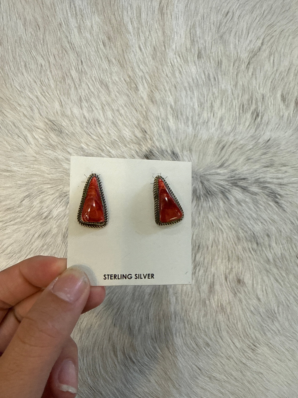 Red Spiny Earrings