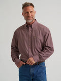 WRANGLER GEORGE STRAIT BURGUNDY PRINT - MENS SHIRT - 112385379