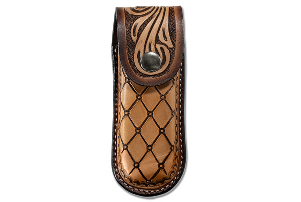 3D BELT HAND TOOLED DIAMOND KNIVE SHEATH D8403302