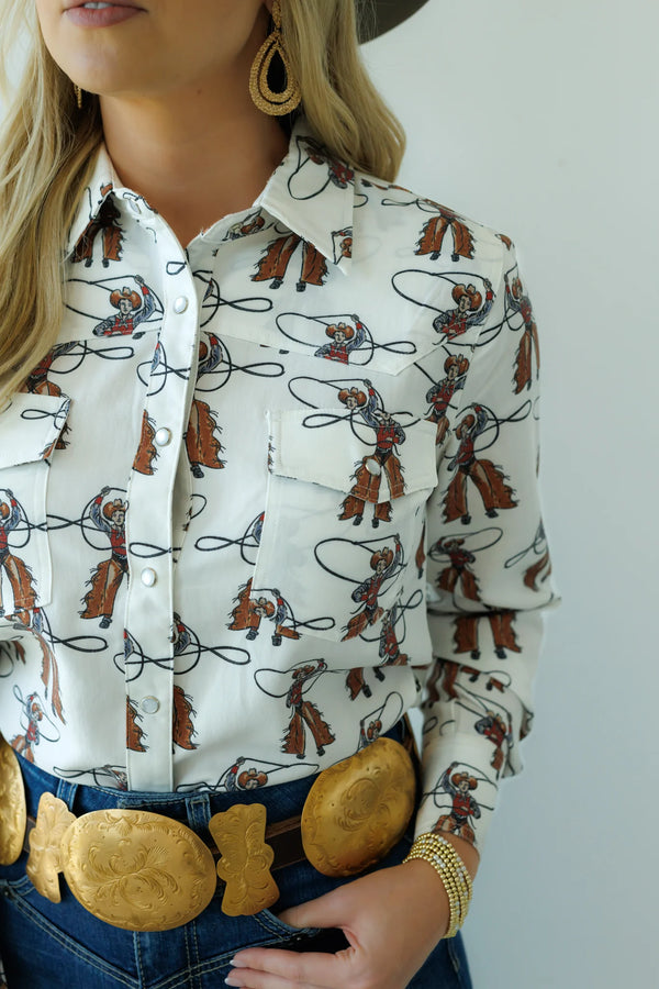 HH11 Pearl Snap, Roping Cowboy Long Sleeve