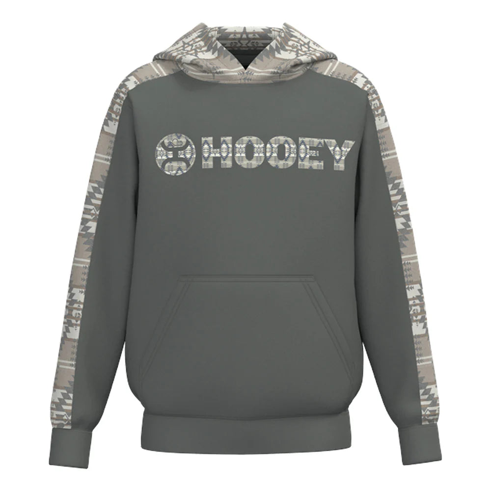 YOUTH "CANYON" HOODY DARK GREY W/AZTEC HH2611DKGY
