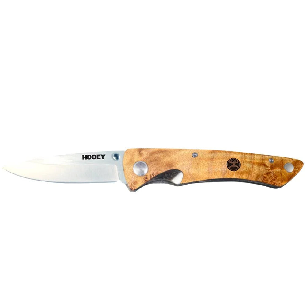 "STUD FOLDERS" MAPLE BURL LINER KNIFE HK502
