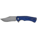 DYED BURLWOOD / DAMASCUS CLIP POINTHOOEY KNIFE HK1003
