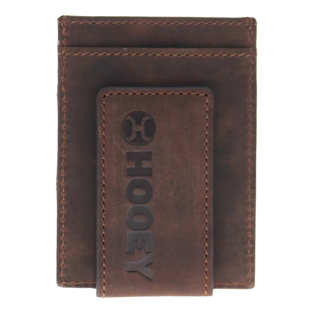 WYATT MONEY CLIP BROWN LEATHER HMC040-BR