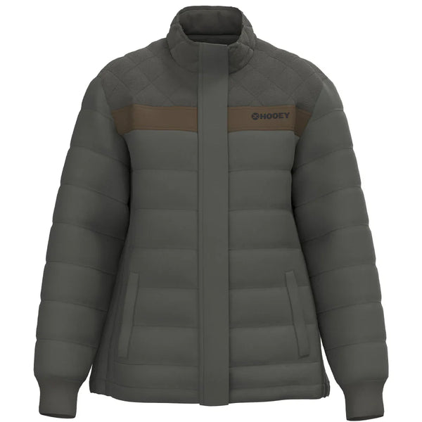 Hooey Banff Grey Puffer Jacket HJ147GY